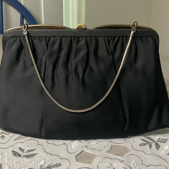 ANDE’ SATIN VINTAGE EVENING CLUTCH/ HANDBAG - Picture 1 of 5